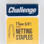 Bayonet Netting Staples Zinc Plated 15mm 40g Pack. Display Of 24 Boxes