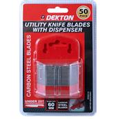 Dekton DT60114 Utility Knife Blades with Dispenser 50pc