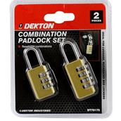 Dekton DT70175 Combination Padlocks 2pc