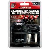 Dekton DT71080 50mm Closed Shackle High Security Padlock