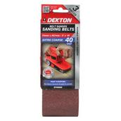 Dekton DT80680 Sanding Belts 40 Grit 75 x 457mm Pack of 3