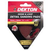 Dekton DT80734 Hook and Loop Detail Sanding Pads 93mm x 93mm 60G