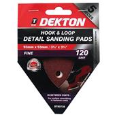 Dekton DT80738 Hook and Loop Detail Sanding Pads 93mm x 93mm 120G