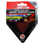 Dekton DT80740 Hook and Loop Detail Sanding Pads 93mm x 93mm Assorted