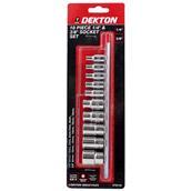 Dekton DT85130 Socket Set 1/4'' and 3/8'' Drive 10PC