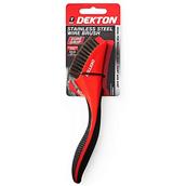 Dekton DT85970 Stainless Steel Wire Brush Soft Grip Handle