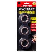 Dekton DT90859 13m PVC Tape (Black)