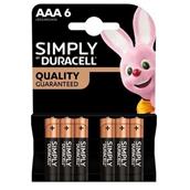 Duracell S18451 Simply AAA Batteries Card of 6