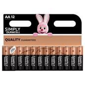 Duracell S5938 Simply AA Batteries Card of 12