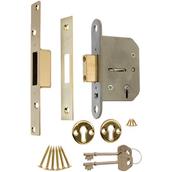 ERA 201-37 5 Lever Viscount Deadlock 67mm Polished Brass Boxed (Was 201-32)