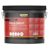 Everbuild 703 Fix and Grout Ready Mixed Tile Adhesive White 500ml (750g)