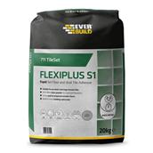 Everbuild 711 FlexiPlus S1 Rapid Set Floor and Wall Tile Adhesive White 20kg