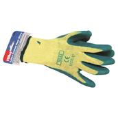 Hilka Green Latex Coated Gloves Size 8 / Small * Pack of 12 Pairs *