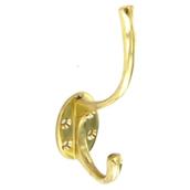 Securit B2565 Hat and Coat Hook Brass 125mm Loose