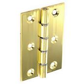 Securit B4101 Polished Double Steel Washered Brass Hinges 75mm Loose