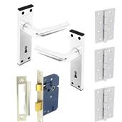 Securit DP3077 Aluminium External Lock Handle Door Pack