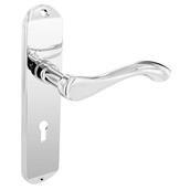Smiths LB20CP-P Europa Lock Handles Chrome Plated 180 x 39 x 11mm Visipacked