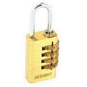 Securit S1192 Resettable Code Lock Brass 20mm