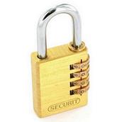 Securit S1197 Resettable Code Lock Brass 40mm