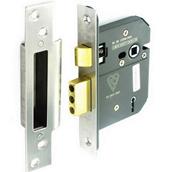 Securit S1782 5 Lever British Standard Sash Lock 76mm with 2 Keys Stainless Steel BS3621