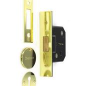 Securit S1814 3 Lever Dead Lock Brass 63mm