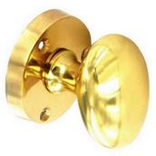 Securit S2221 Victorian Brass Oval Mortice 65mm