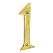 Securit S2501 Brass Numeral No 1 75mm
