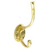 Securit S2565 Hat and Coat Hook Brass 125mm