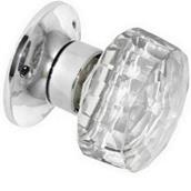 Securit S3290 Glass Mortice Knobs Chrome 60mm