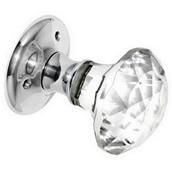 Securit S3293 Glass Mortice Knobs Chrome Solitaire 60mm