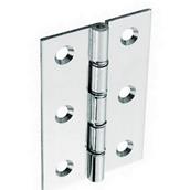 Securit S4151 Double Steel Washered Hinges Chrome Plated 75mm 1 Pair