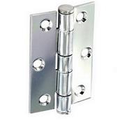 Securit S4300 Button Tip Butt Hinges Polished Chrome Plated 75mm 1 Pair