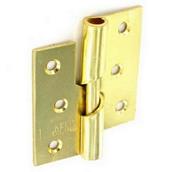 Securit S4331 Rising Butt Hinges Left Hand Brass 75mm