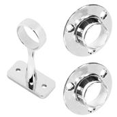 Securit S5554 1 Centre and 2 End Socket Chrome 19mm