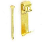 Securit S6201 Single Picture Hook No:1 Brass Card of 4