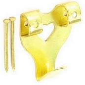 Securit S6202 Double Picture Hook No:3 Brass Card of 2
