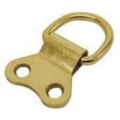 Securit S6226 Single D Ring Electro Brass Card of 2
