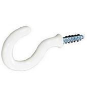 Securit S6301 Cup Hooks Plastic Covered White 25mm Card of 5