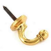 Securit S6501 Tieback Hooks Brass Ball End Small