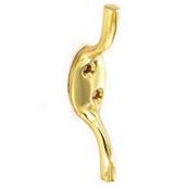 Securit S6580 Cleat Hook Small Brass
