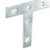 Securit S6729 Tee Plate Zinc Plated 75mm Card of 2