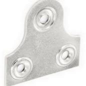 Securit S6814 Glass Plate Plain Zinc Plated 32mm Card of 2