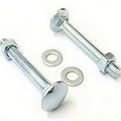 Securit S8506 Carriage Bolts Nuts and Washers M8 x 75mm Card of 2