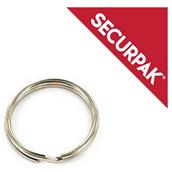 SecurPak SP10247 - Bag/10 Split Ring Nickel Plated 25mm (8)
