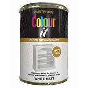 Paint Factory 3068 Colour It Quick Dry Paint White Matt 300ml