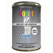 Paint Factory 3071 Colour It Quick Dry White Undercoat Paint 300ml