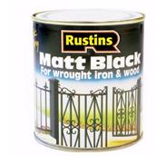 Rustins Black Matt Paint 250ml
