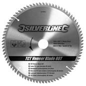 Silverline (244964) TCT Veneer Blade 80T 250 x 30 - 25 20 16mm Rings