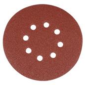 Silverline (783148) Hook and Loop Discs Punched 150mm 80 Grit Pack of 10