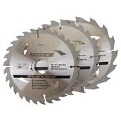 Silverline (934115) 165mm TCT Circular Saw Blades 16T 24T 30T Pack of 3